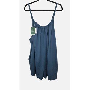 NWT Halara Lomme Women's XL Spaghetti Blue Vid Bein Aus lappet Baggy Romper
